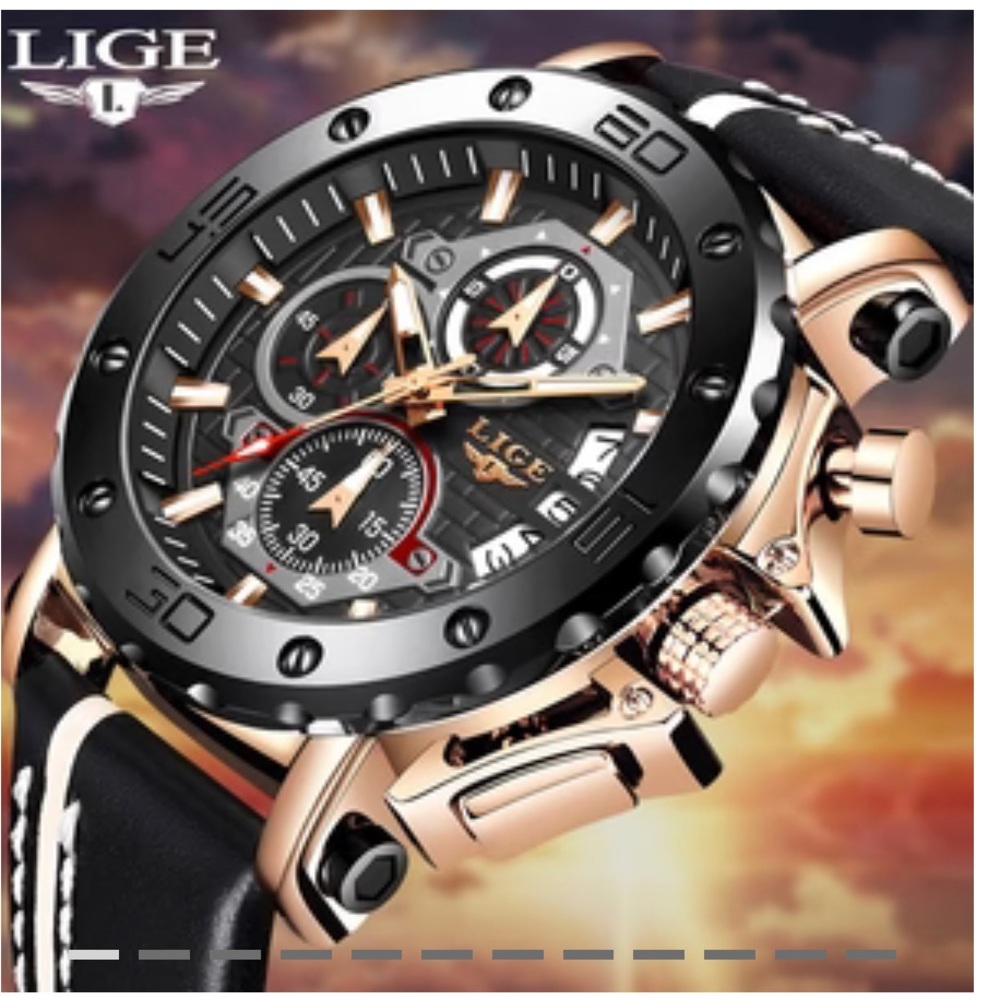 BIG BLACK LEADER OFF WHITE STRAPS MENS WATCHE LUXURY QUARTZ WATERPROOF S…